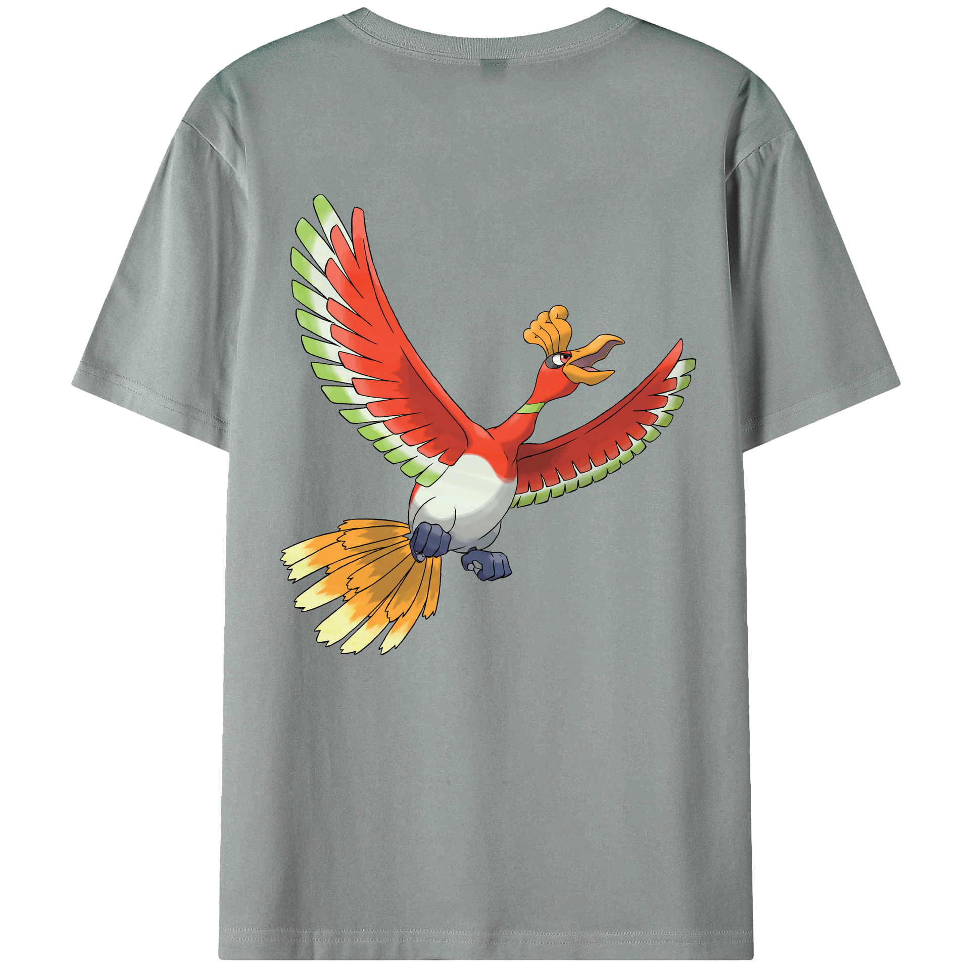（画像用） ポケットモンスター Pokémon 綿100％ メンズ半袖Tシャツ（バックプリント） 通気性